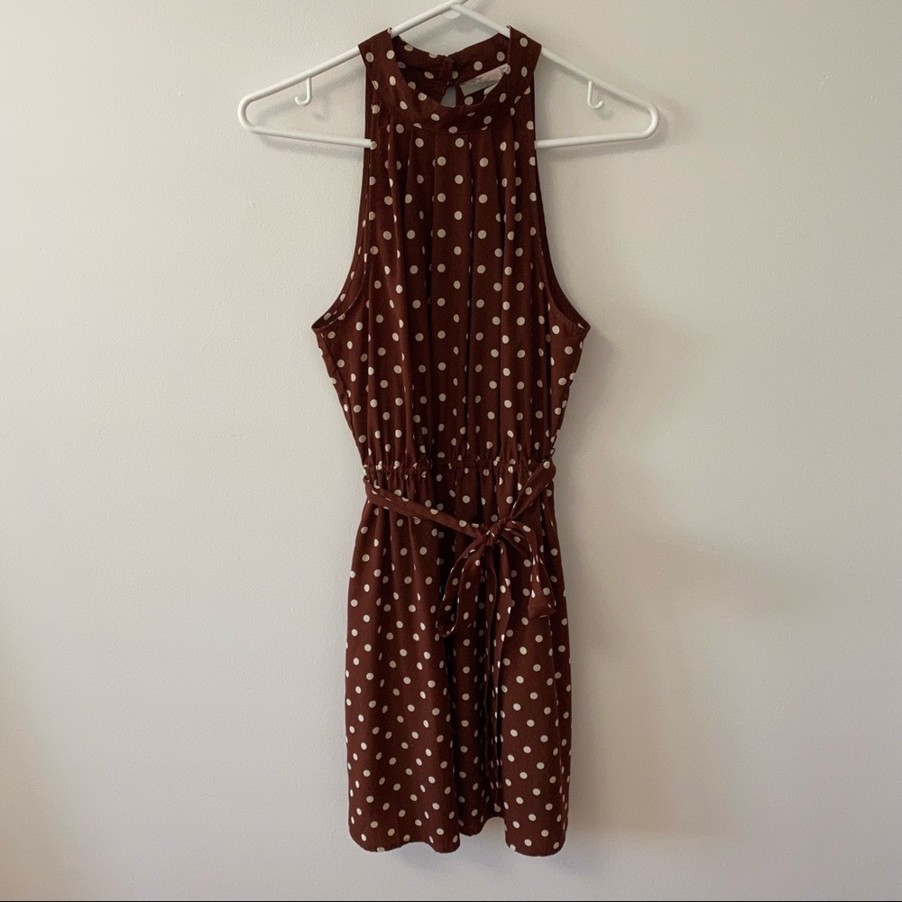 Forever 21 Brown Polka Dot Mini Dress